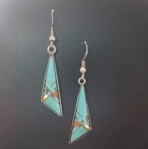 Stamped Sterling silver earrings